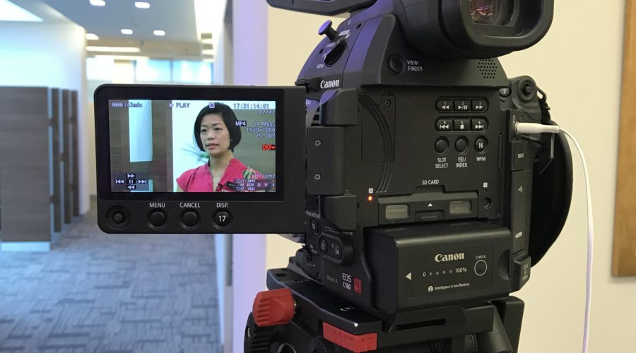 Dr Jade Kua represents the children's emergency department in a health trailer