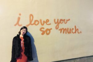 Austin wall on Congress Avenue: I love you so much