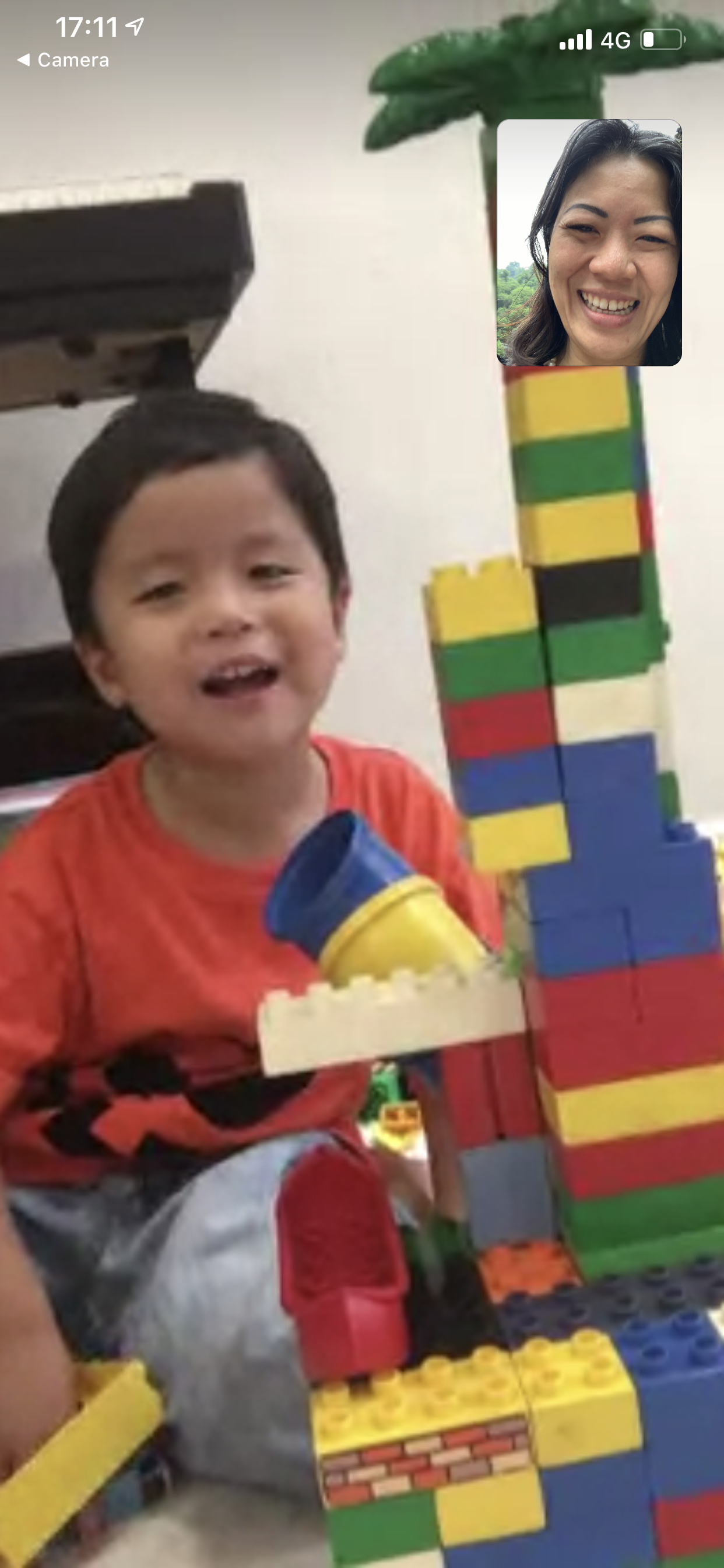 Video call from Hangzhou: M6 & his Lego