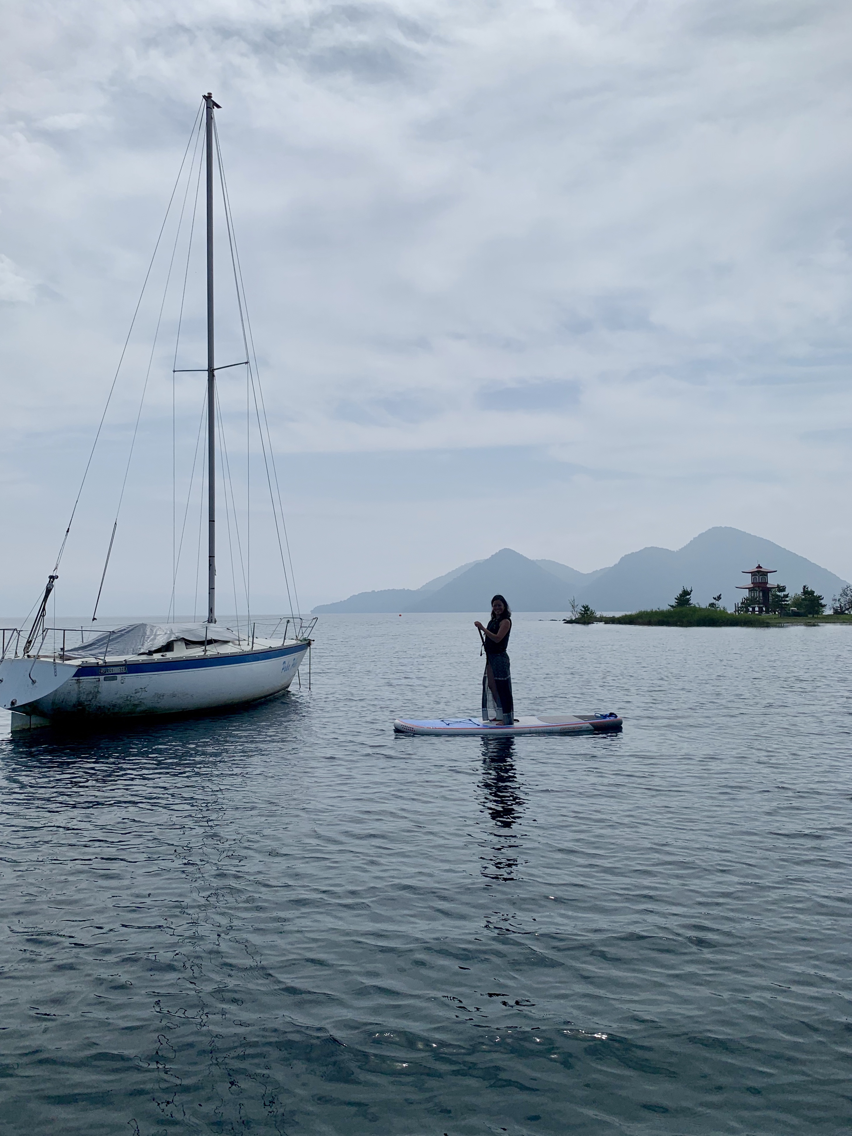 Stand Up Paddleboarding at Lake Toya